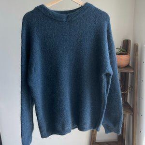 Acne Studios Turquoise Oversized Mohair Sweater